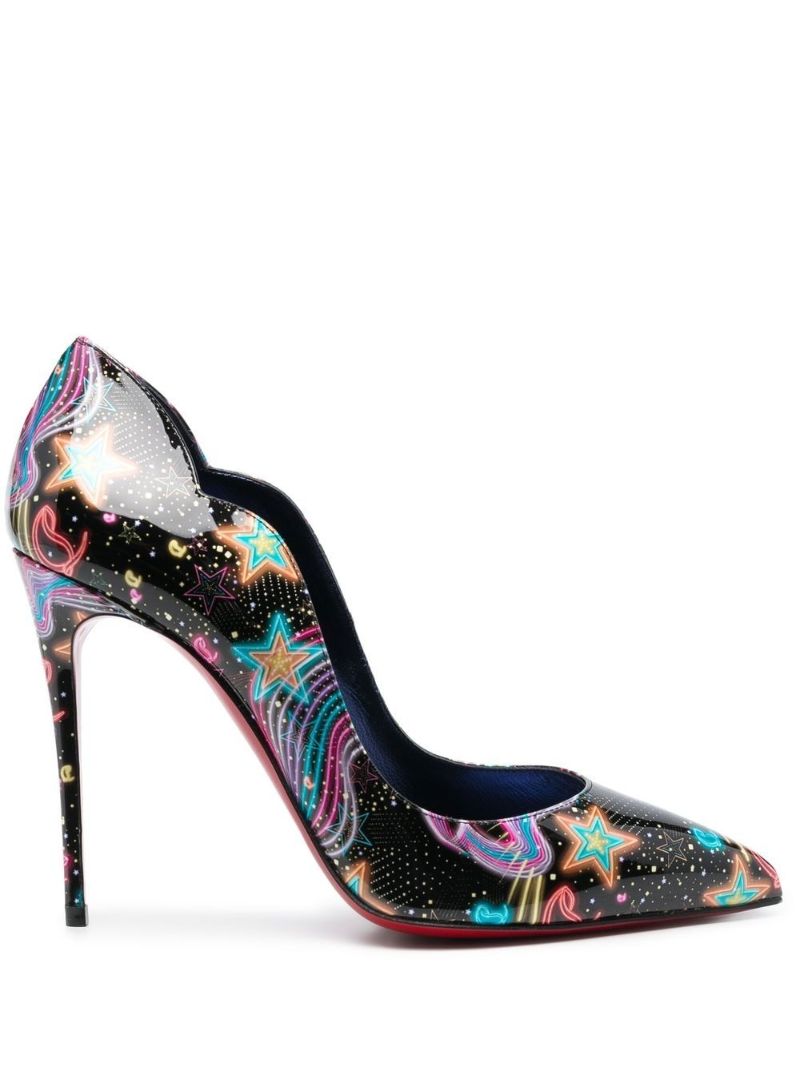 Black Hot Chick Starlight 100 Leather Pumps