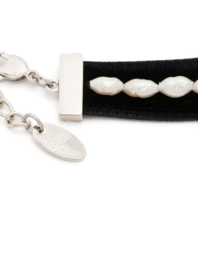 Silver-tone Aleksa Pearl and Crystal Necklace