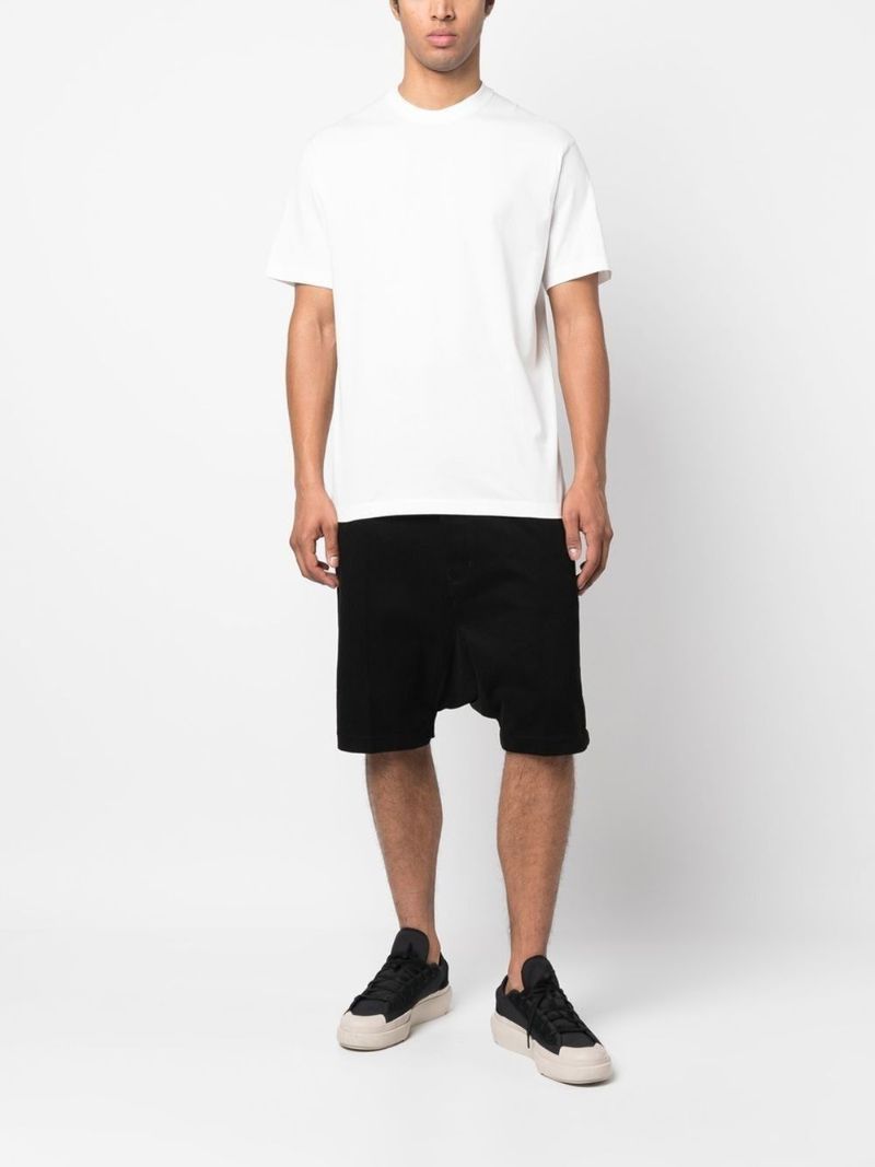 White Logo Label Cotton T-shirt