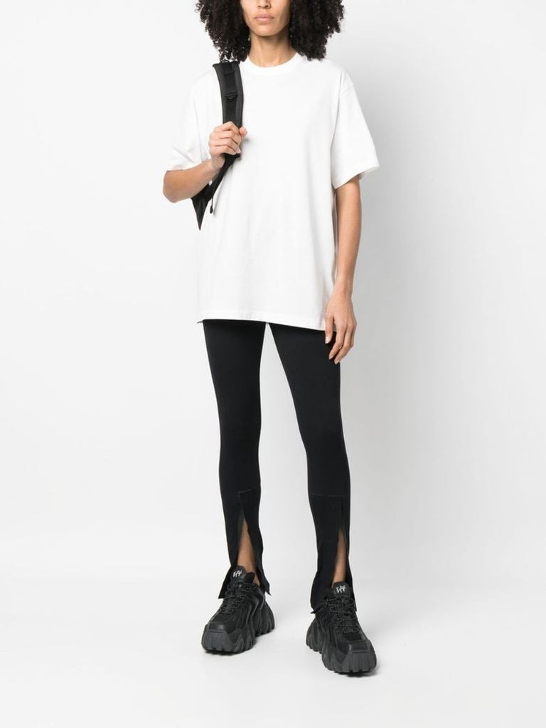 White Logo Label Cotton T-shirt