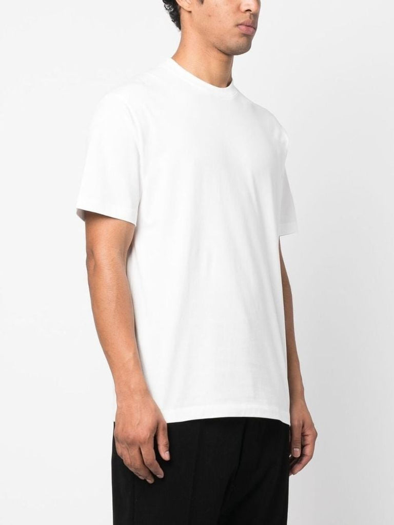 White Logo Label Cotton T-shirt