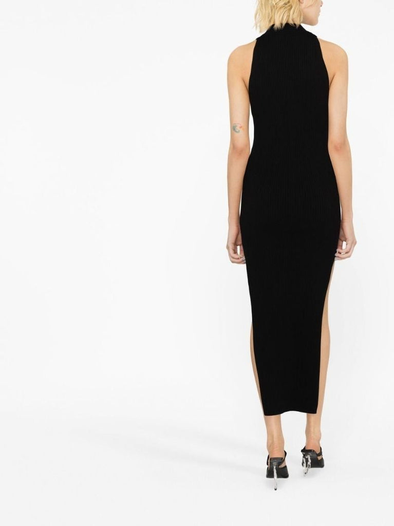 Black Cut Out Midi Dress