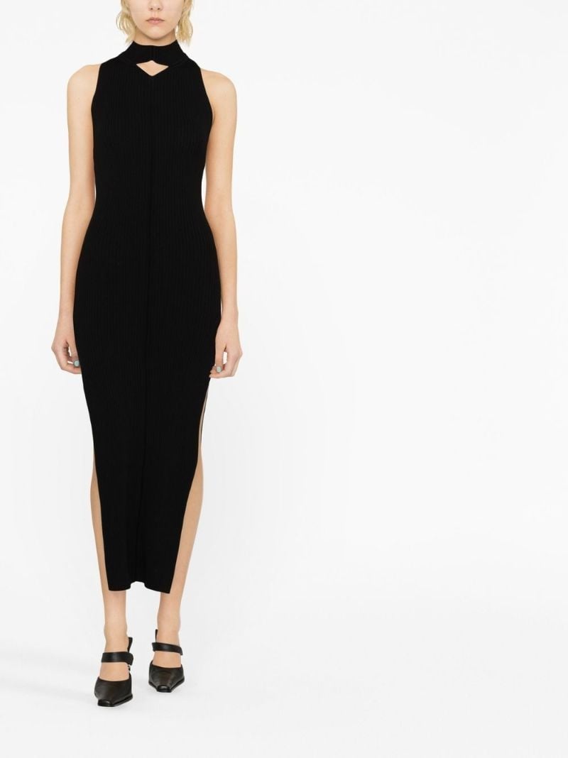 Black Cut Out Midi Dress