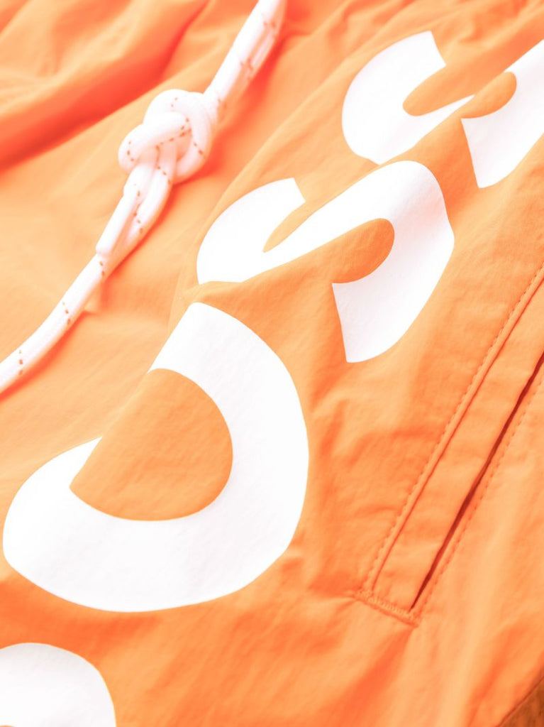 Orange Octopus Logo-print Swim Shorts