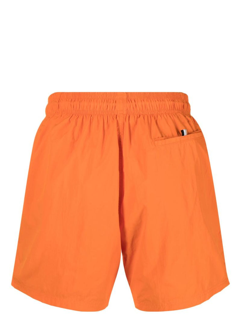 Orange Octopus Logo-print Swim Shorts
