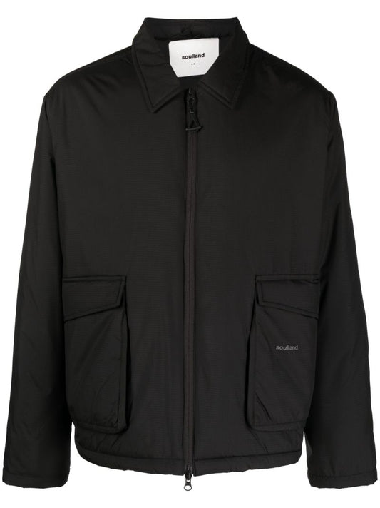 Black Cargo Pocket Jacket