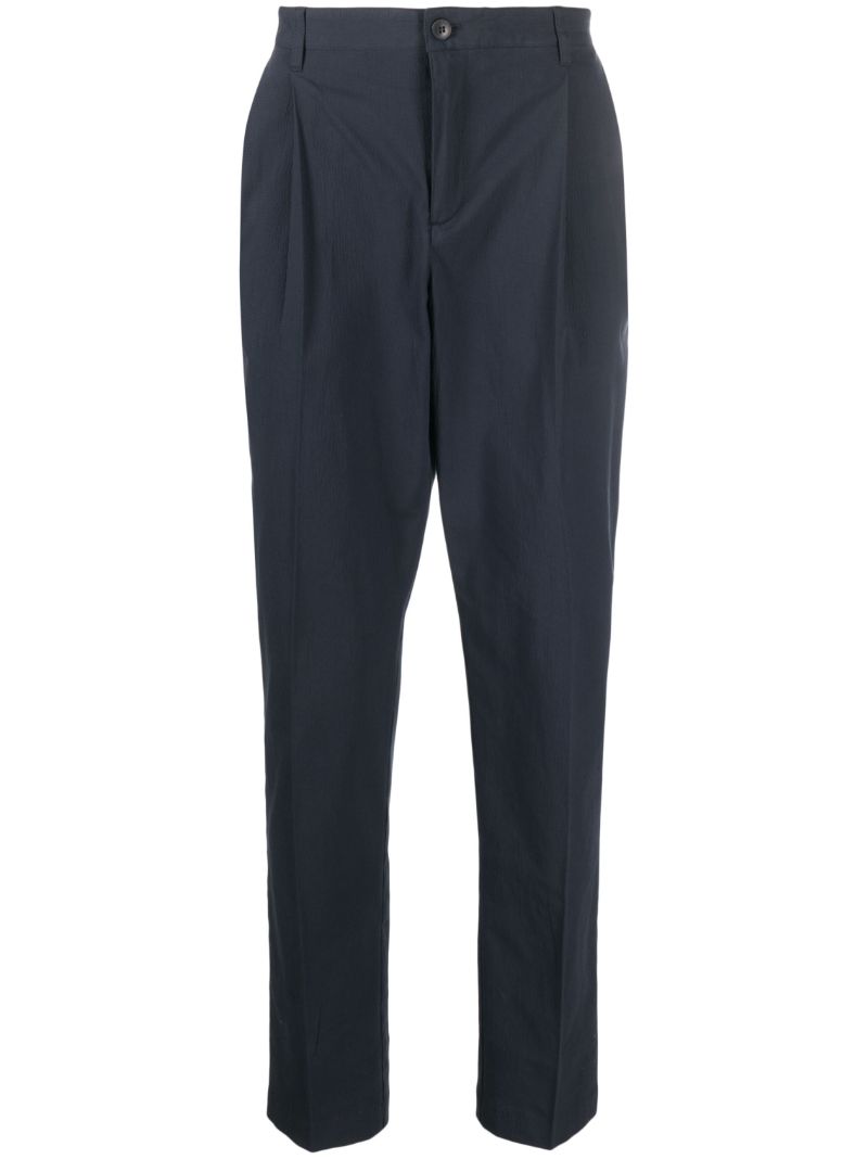 Blue Single Pleated Trousers