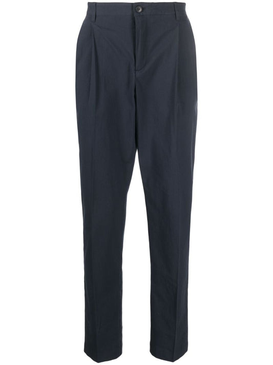 Blue Single Pleated Trousers