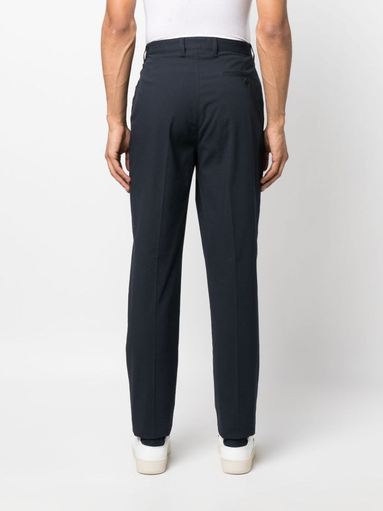 Blue Single Pleated Trousers