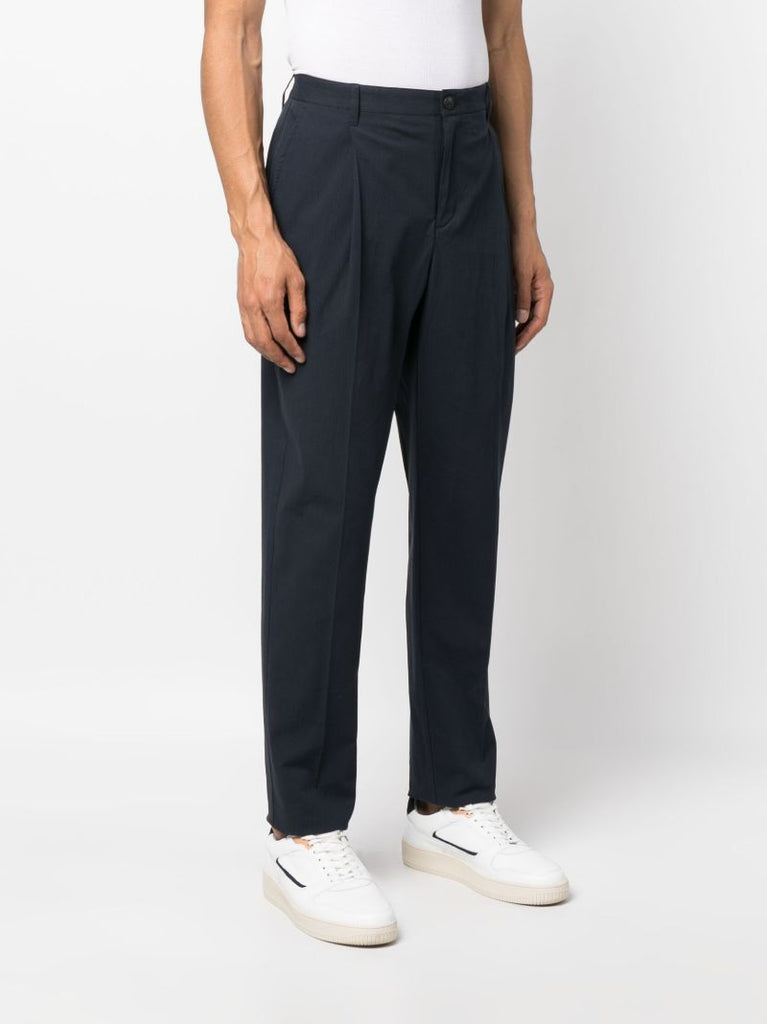 Blue Single Pleated Trousers