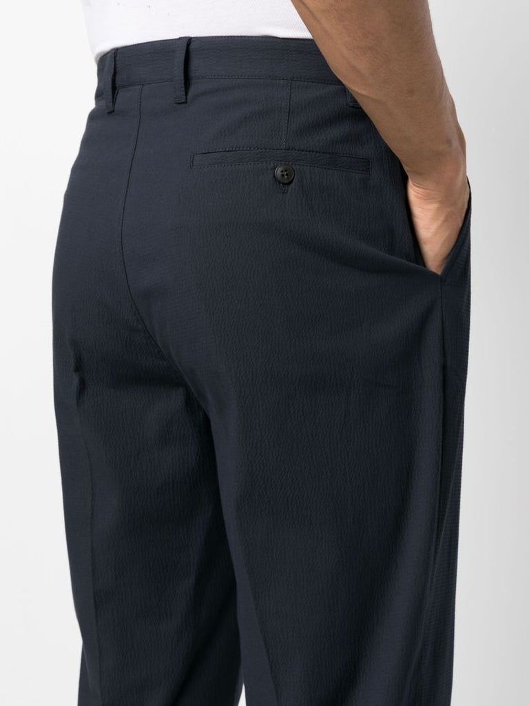 Blue Single Pleated Trousers