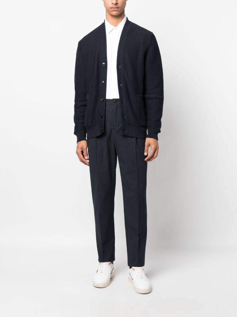 Blue Single Pleated Trousers