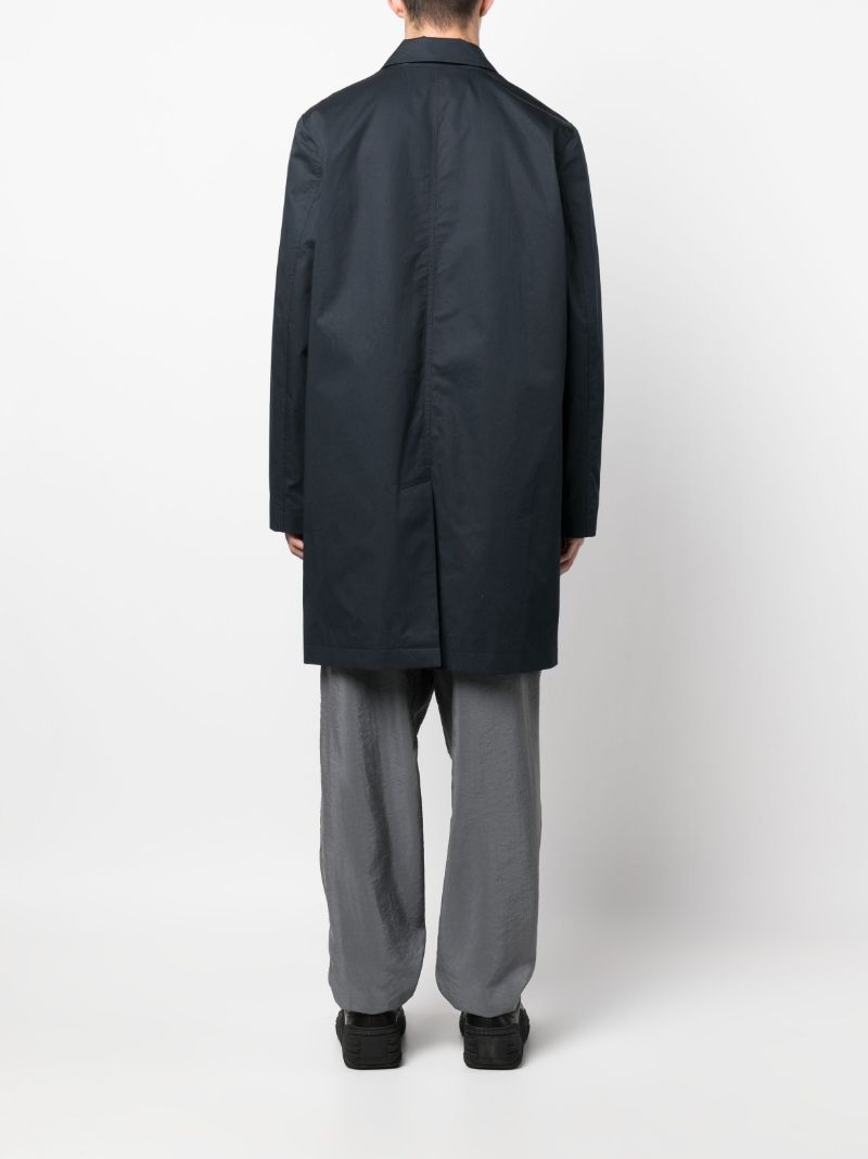 Navy Mac Long-sleeve Cotton Coat