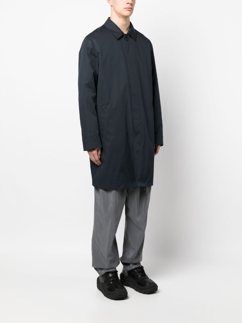 Navy Mac Long-sleeve Cotton Coat
