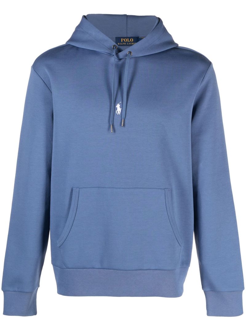 Blue Polo Pony Drawstring Hoodie