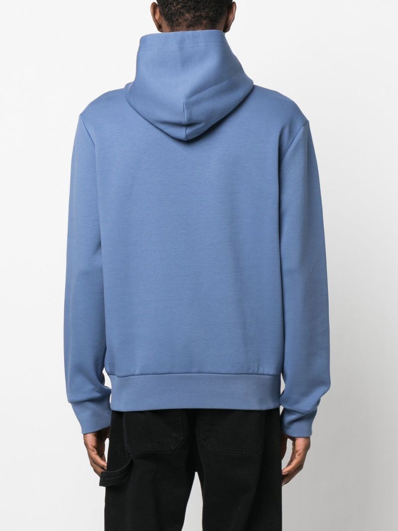 Blue Polo Pony Drawstring Hoodie