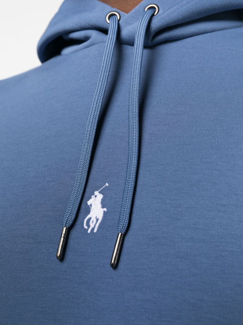 Blue Polo Pony Drawstring Hoodie