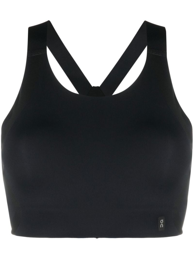 Black Open Back Sports Bra