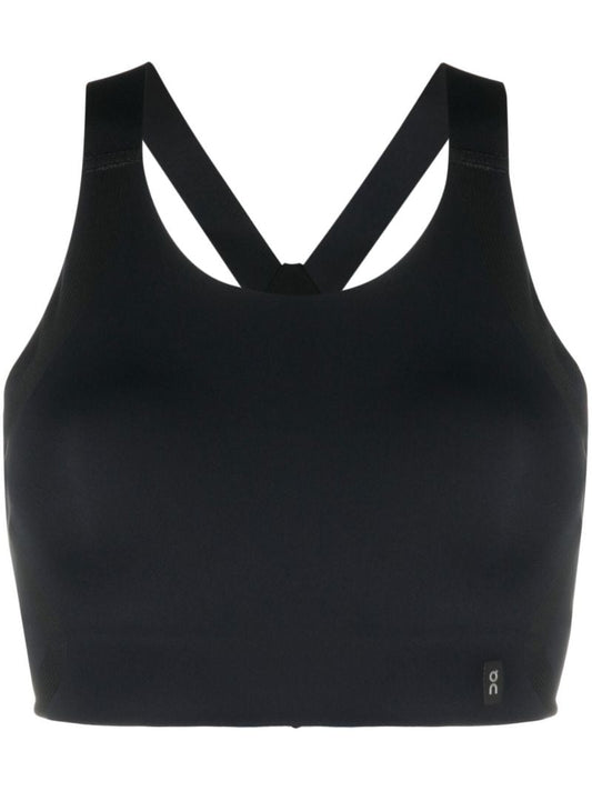 Black Open Back Sports Bra
