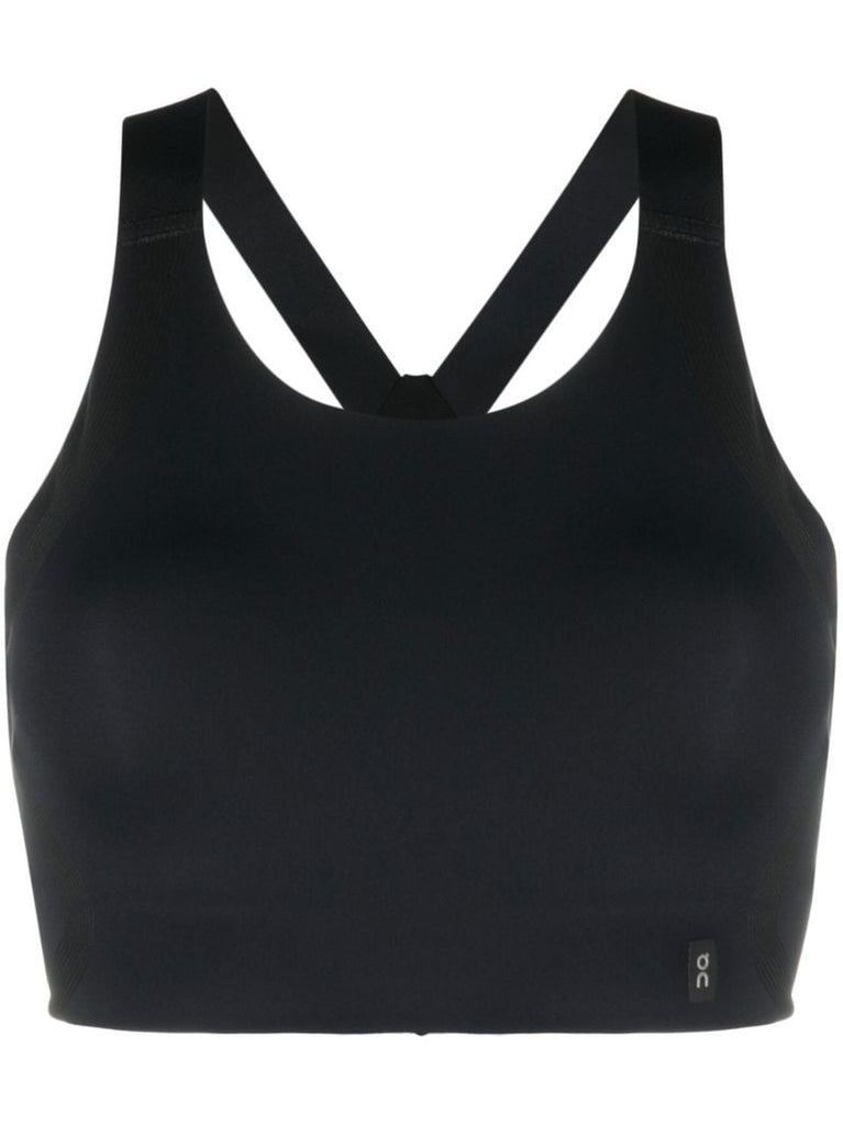 Black Open Back Sports Bra