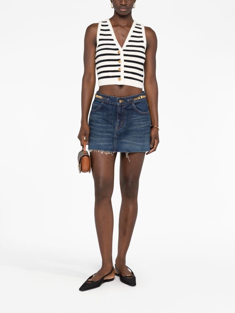 Cream MariniÃ_x0083_Â¨re Striped Knitted Vest