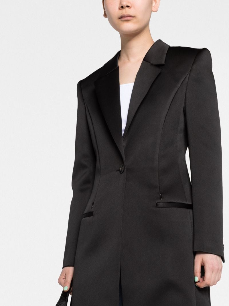 Black Single-breasted Tailored Coat