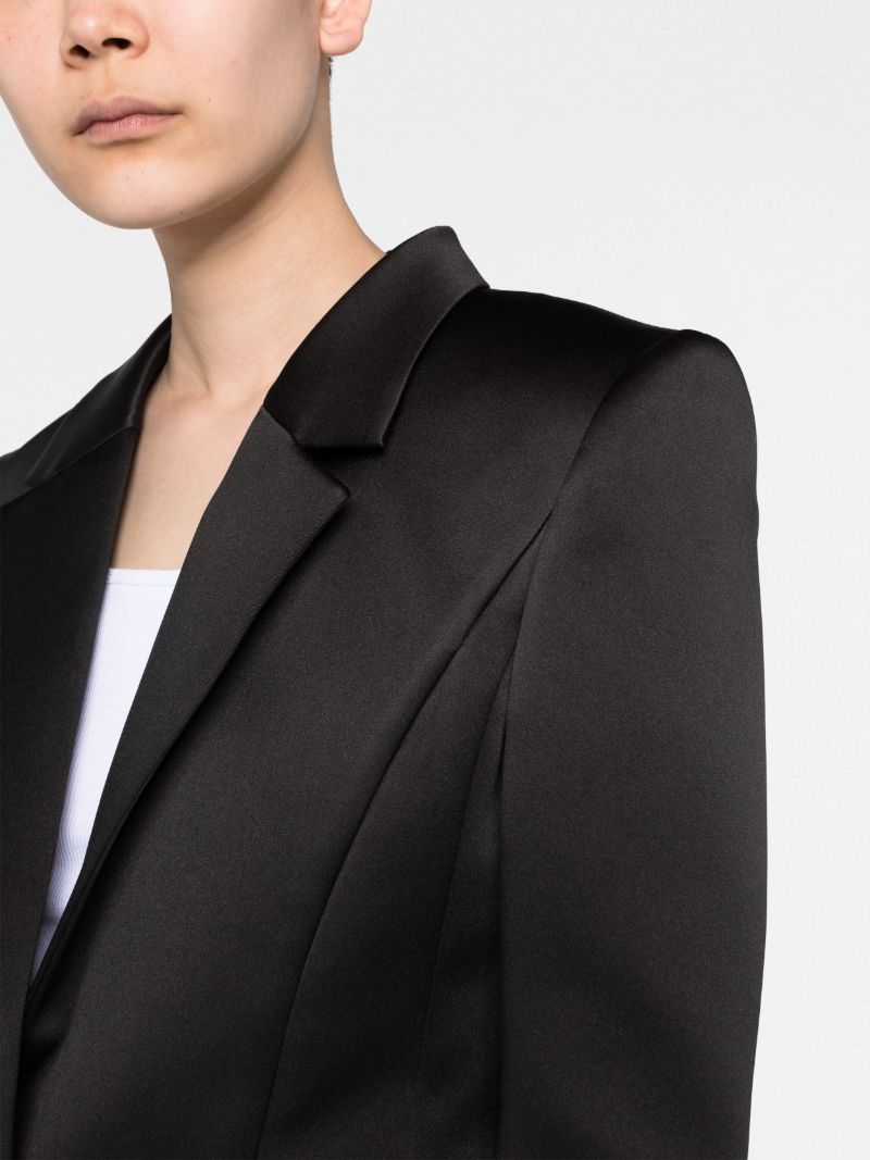 Black Single-breasted Tailored Coat