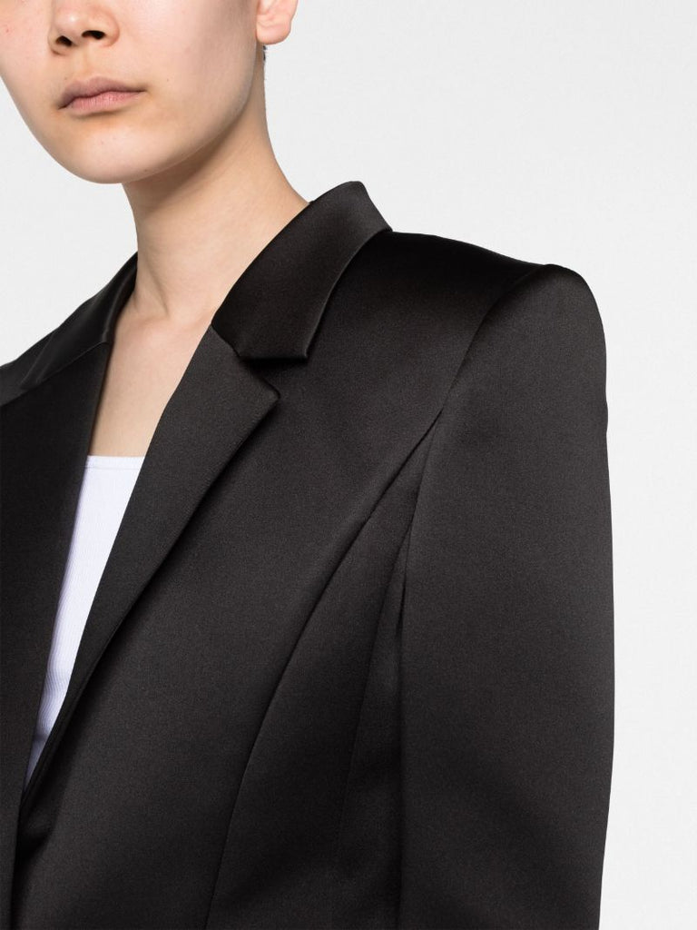 Black Single-breasted Tailored Coat
