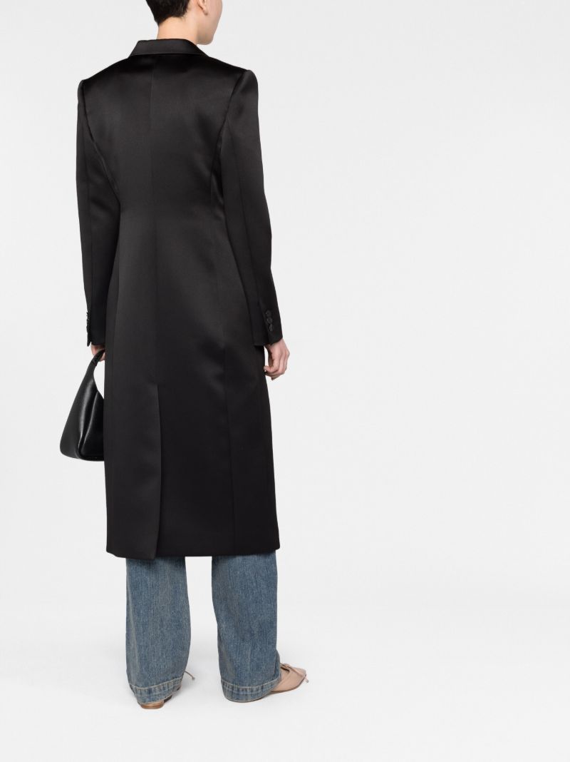 Black Single-breasted Tailored Coat