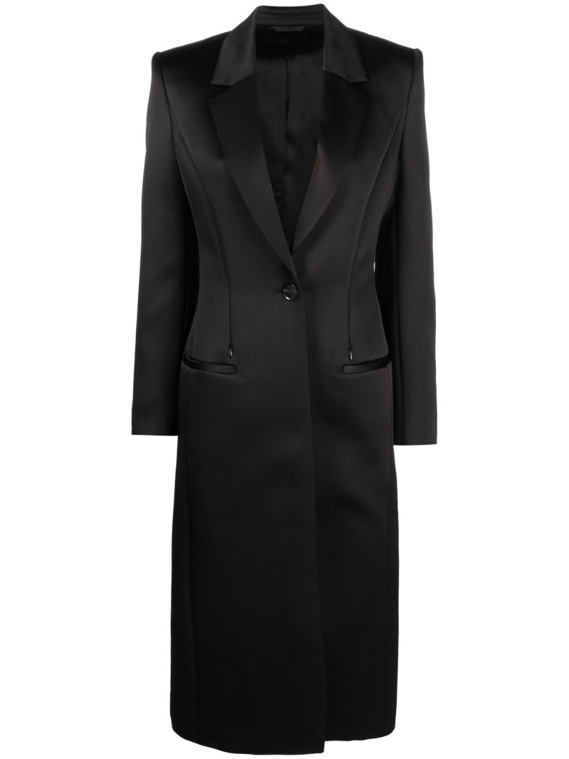 Black Single-breasted Tailored Coat