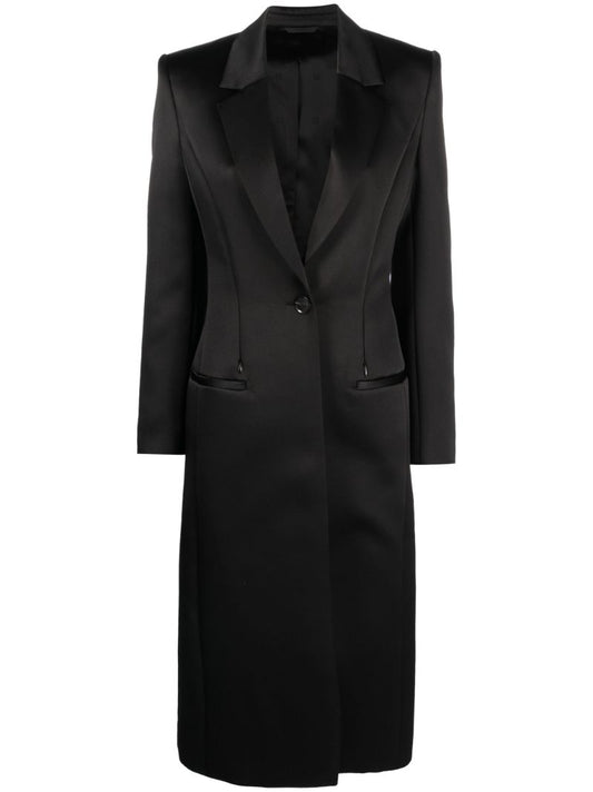 Black Single-breasted Tailored Coat