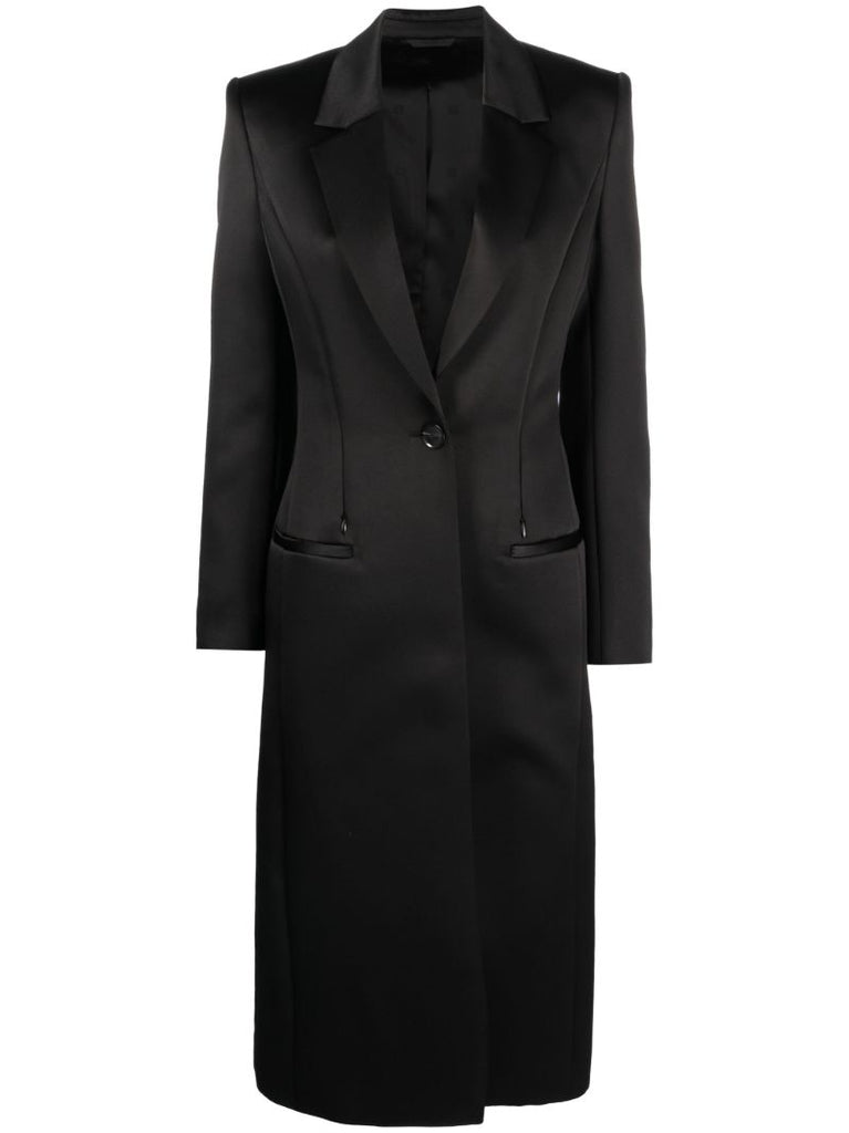 Black Single-breasted Tailored Coat