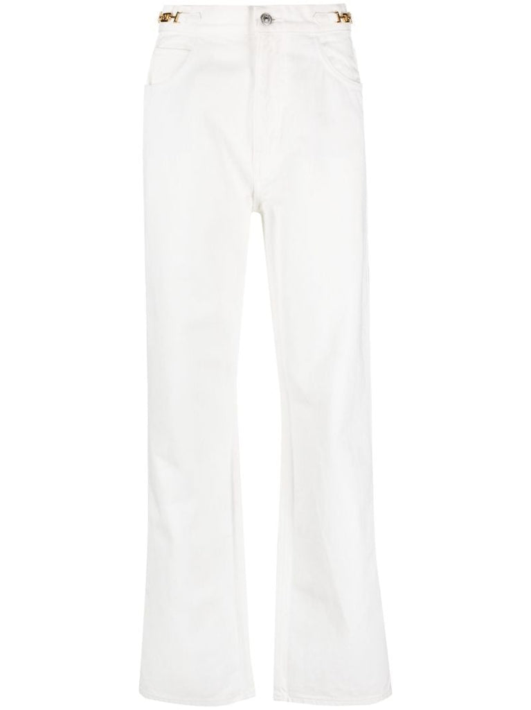 White Gourmette Straight-leg Jeans