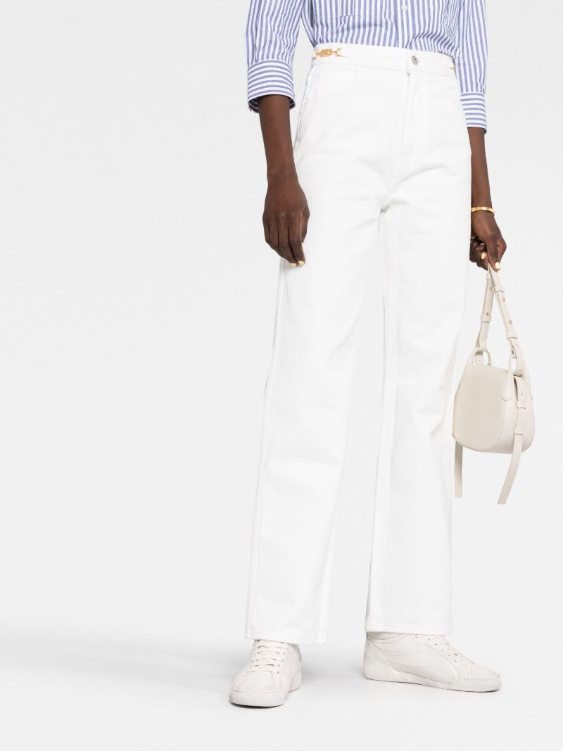 White Gourmette Straight-leg Jeans