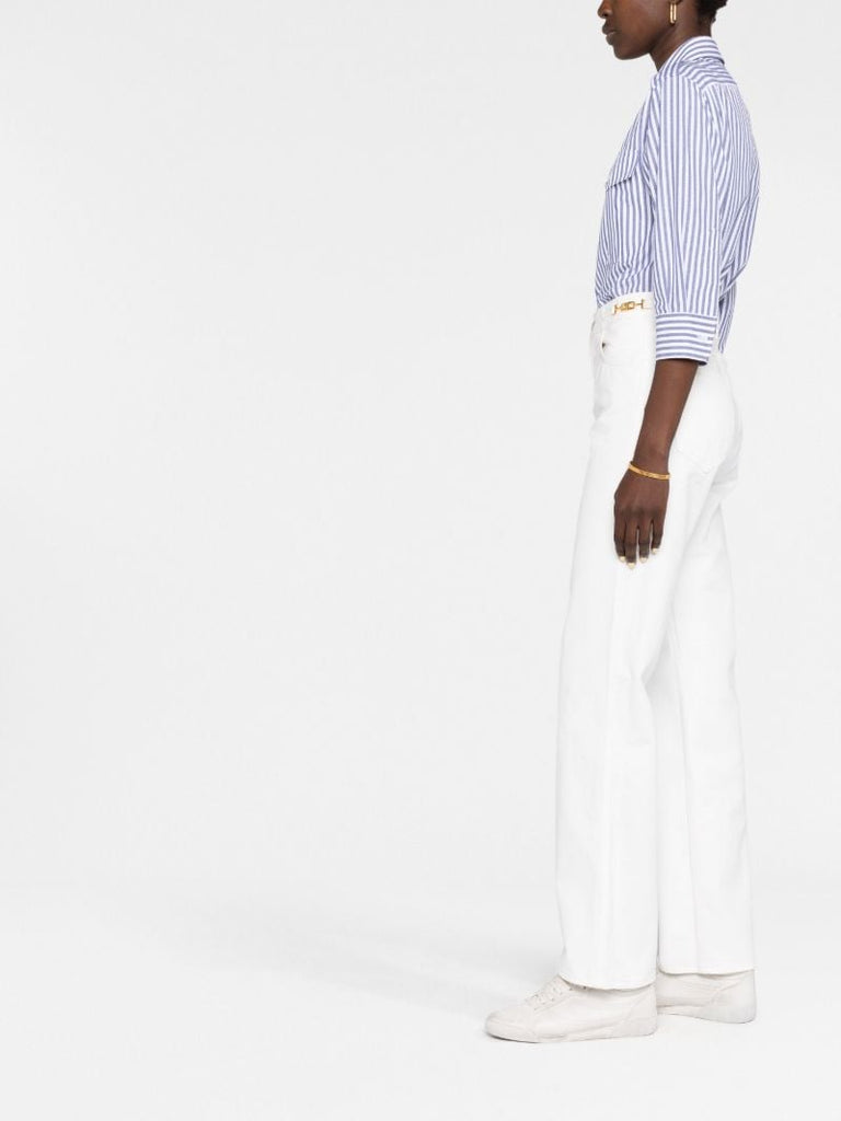 White Gourmette Straight-leg Jeans
