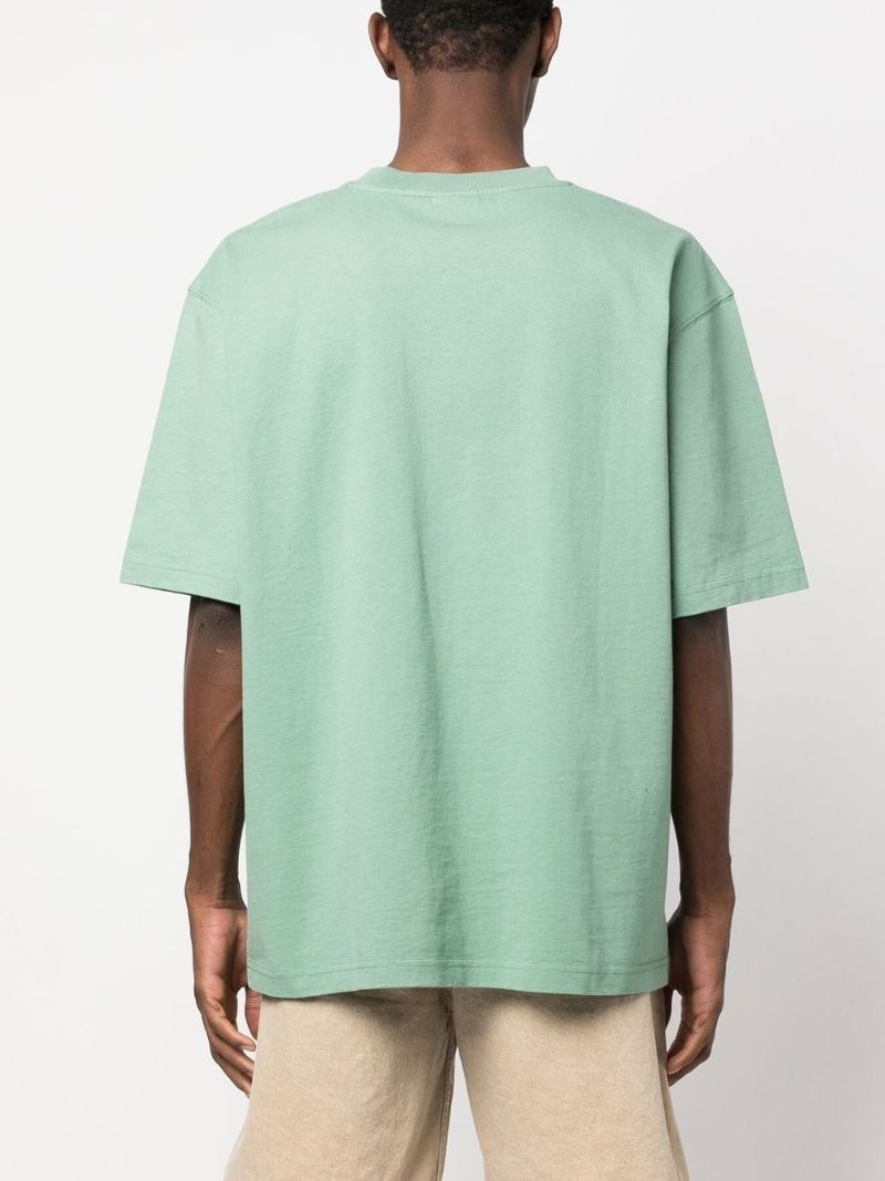 Green Raphia Embroidered T-shirt
