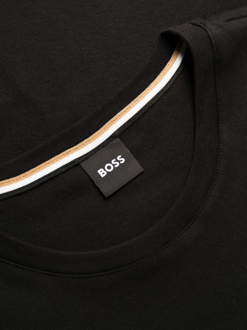 Black Monogram Printed Cotton Pyjamas