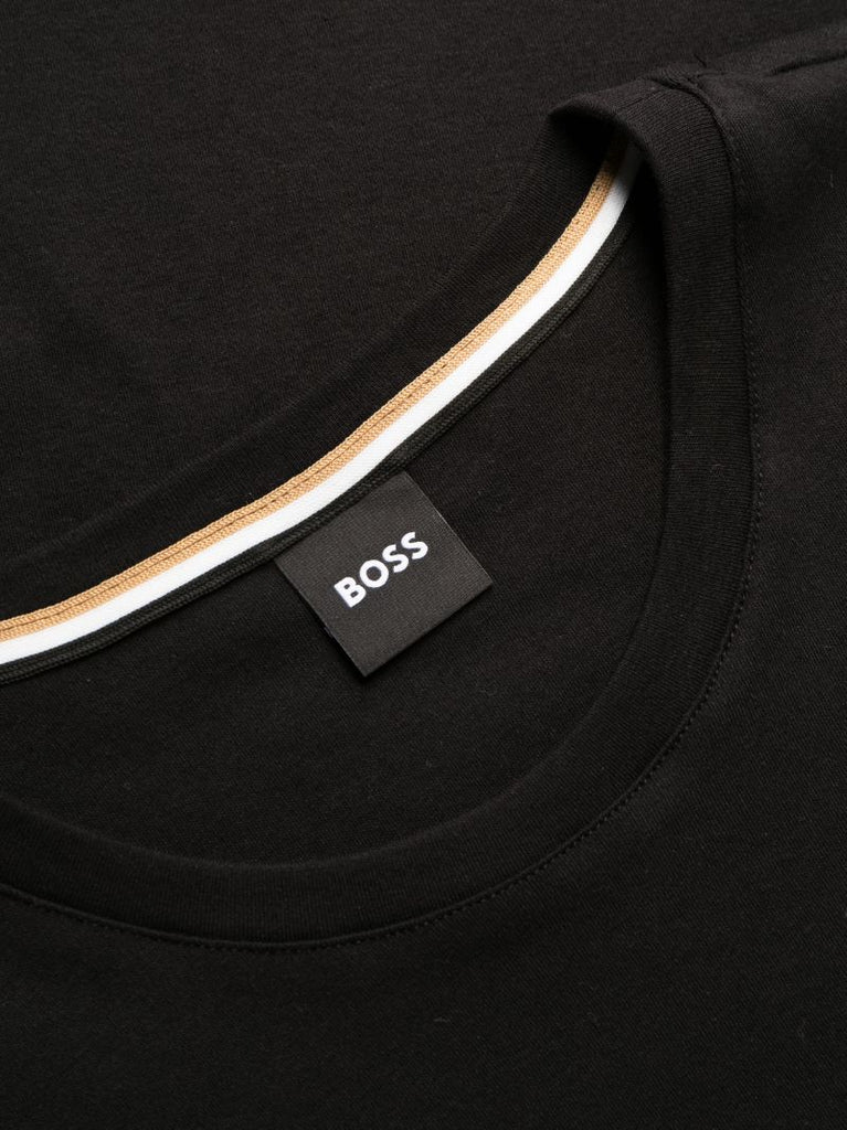 Black Monogram Printed Cotton Pyjamas