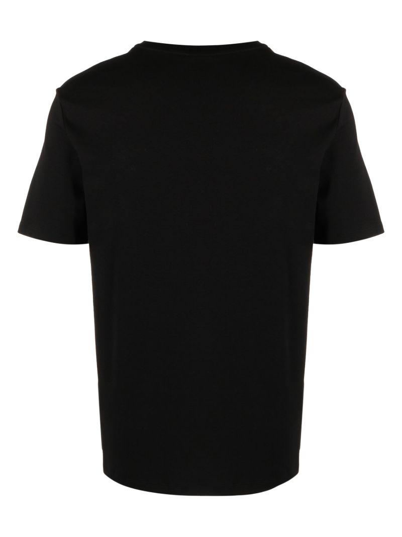Black Monogram Printed Cotton Pyjamas