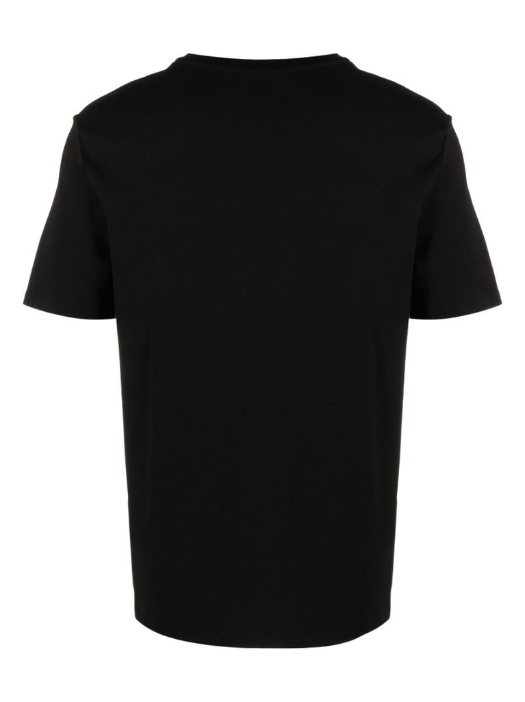 Black Monogram Printed Cotton Pyjamas