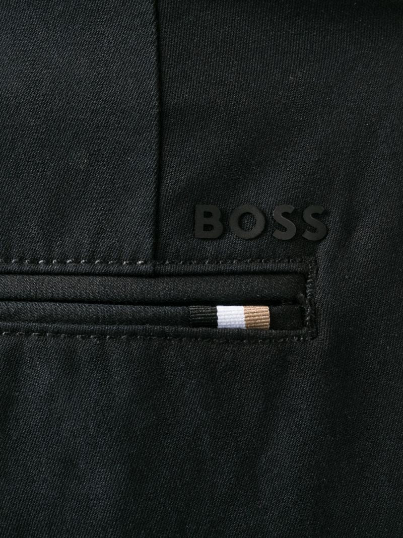 Black Mid-rise Tailored Trousers