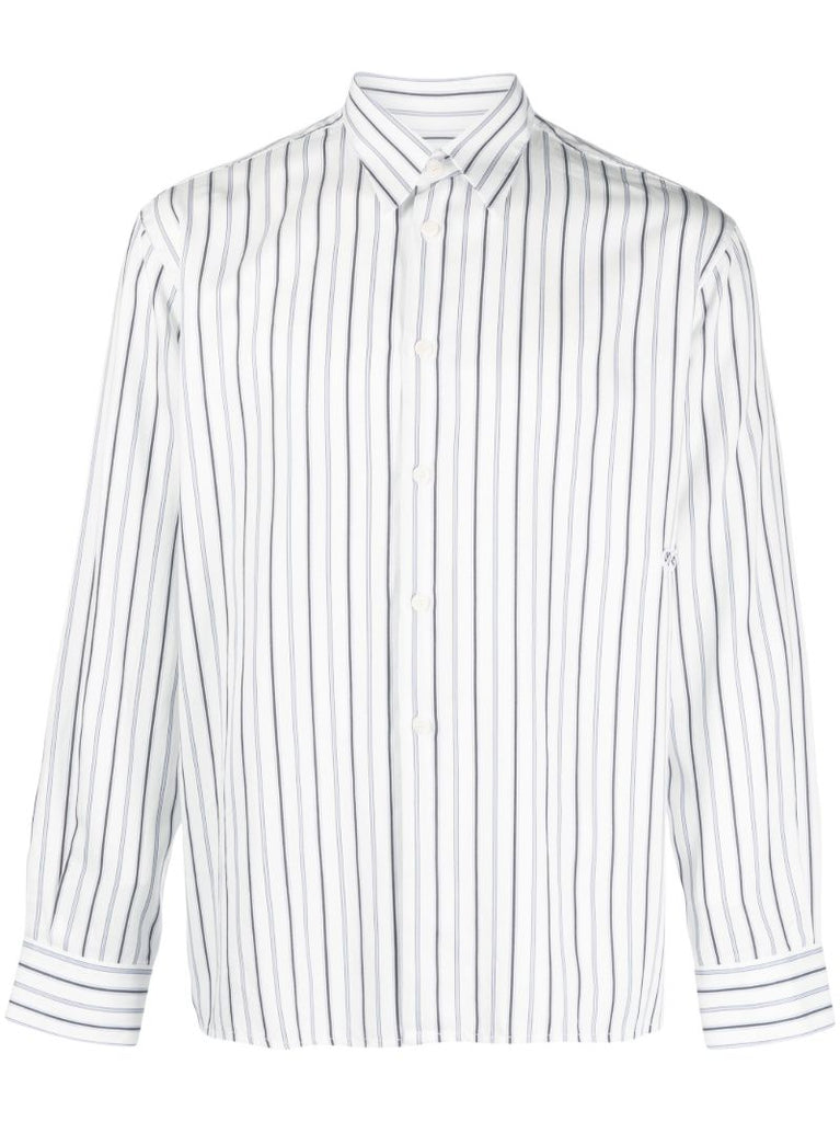 Blue and White Striped Shirt