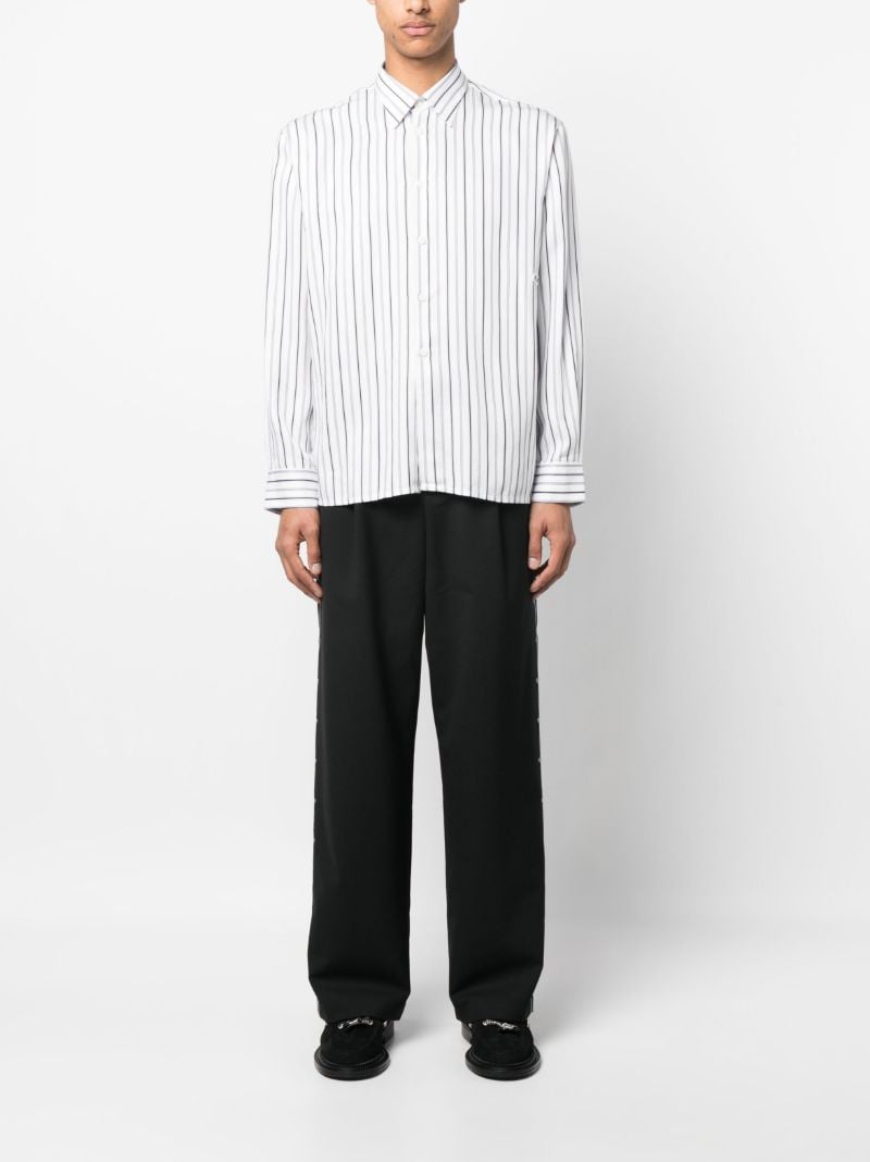 Blue and White Striped Shirt