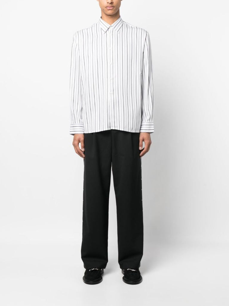 Blue and White Striped Shirt