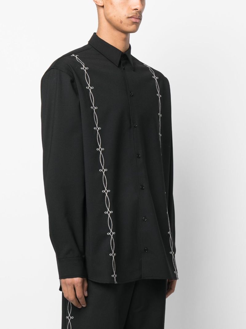 Black Damon Embroidered Shirt