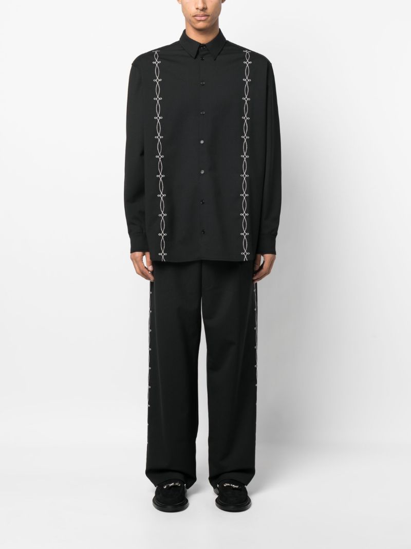 Black Damon Embroidered Shirt