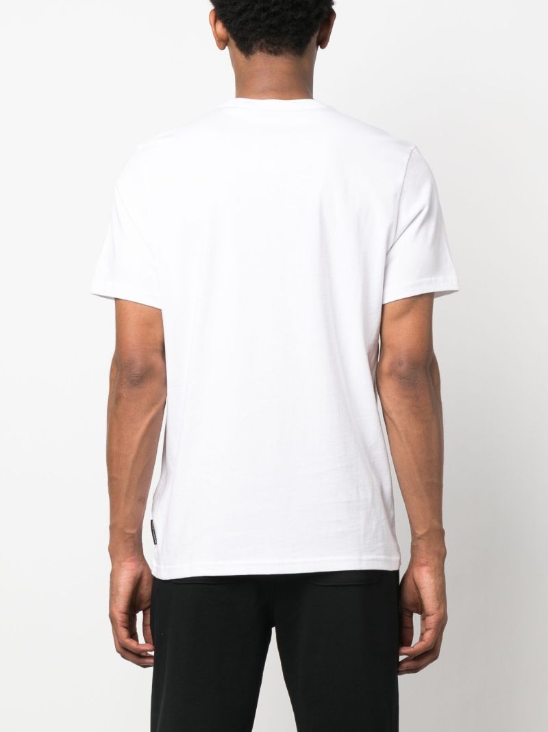 White Logo Print T-shirt