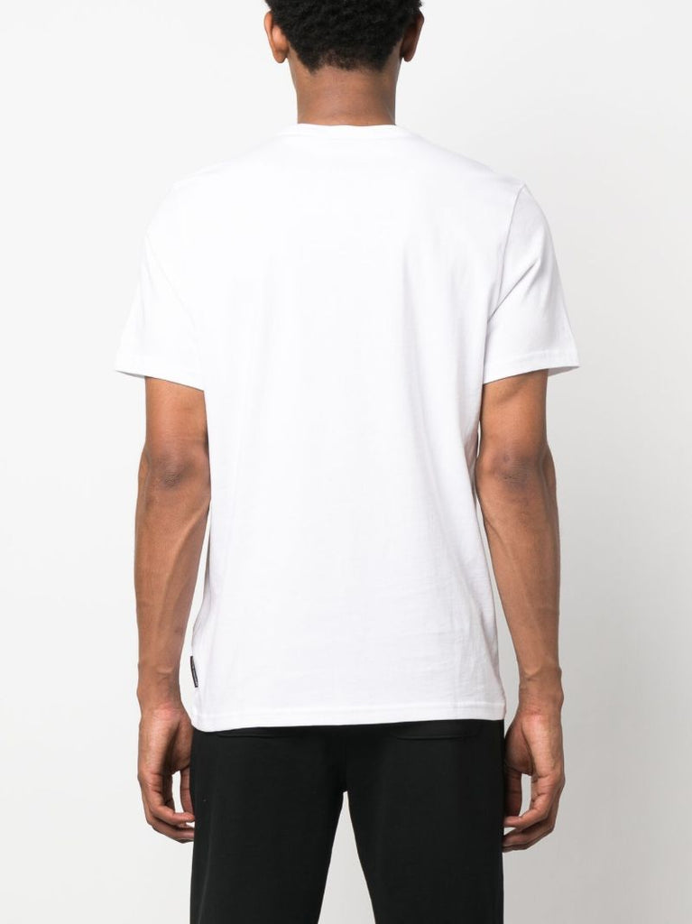 White Logo Print T-shirt