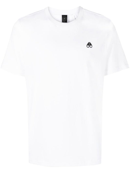 White Logo Print T-shirt