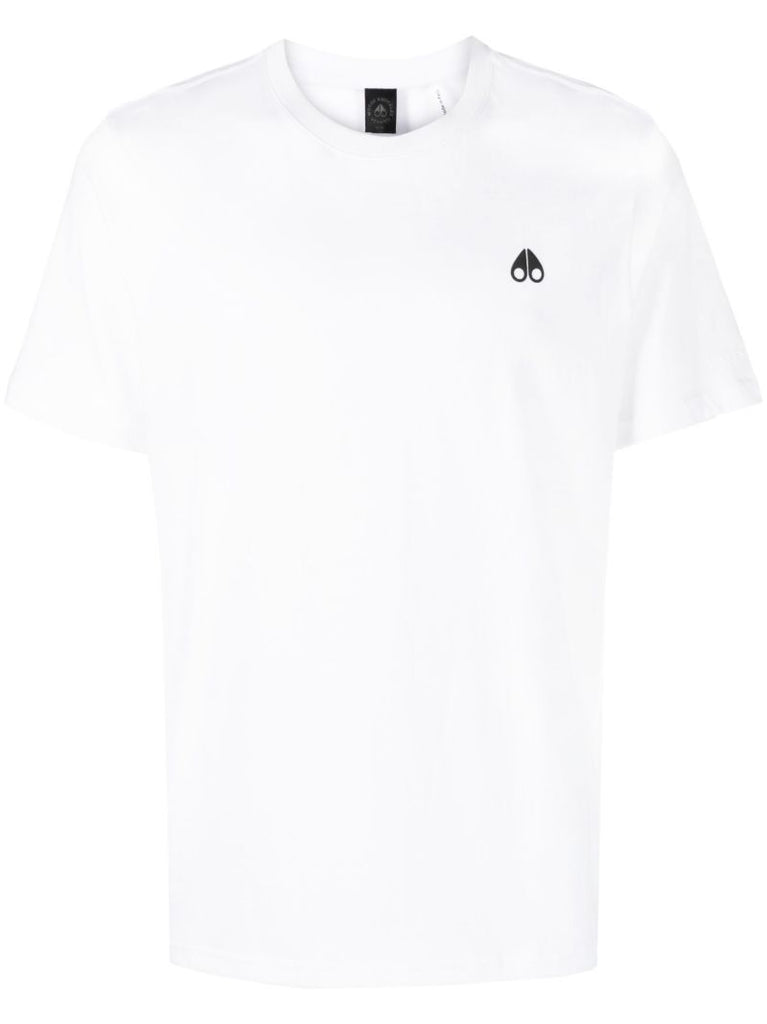 White Logo Print T-shirt